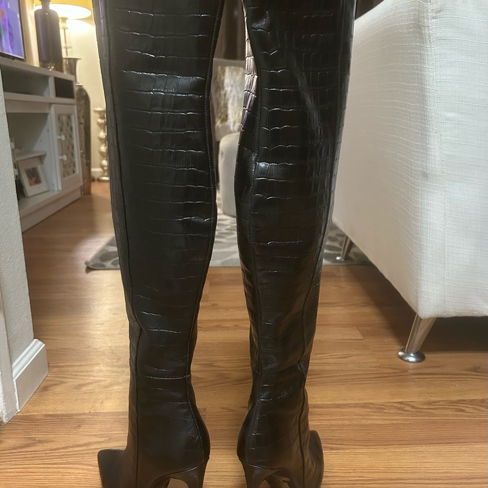 Jeffrey Campbell Ibiza last Black Over the Knee Boots